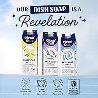 Vista 4 de Cleancult Repuesto líquido de jabón para platos (32 onzas, 1 paquete), poder de limpieza a base de plantas, jabón para platos que corta la grasa
