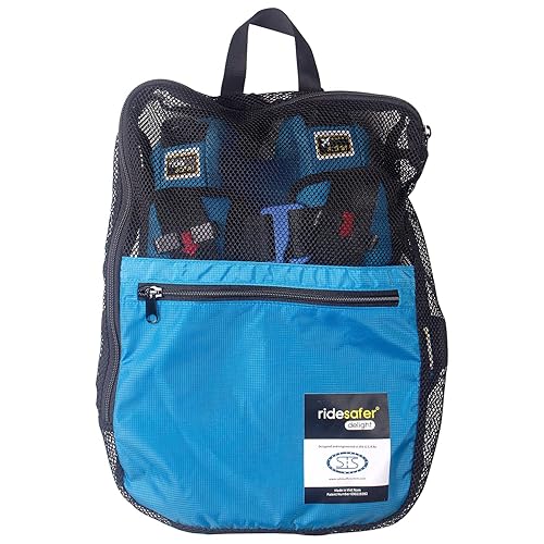 Miniatura 36 de RideSafer Asiento portátil para auto, compacto ligero, azul, perfecto para los viajes y la seguridad diaria de los niños, S color azul