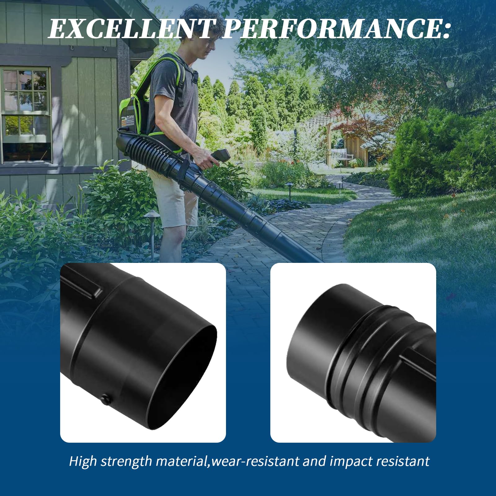 593854201 Tubo giratorio (1 unidad-negro) compatible con soplador de mochila EBZ8550, EBZ8550RH