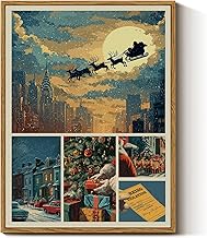 InSimSea Funny Christmas Decorative Picture Frame Wall Art, Traffic Violation Ticket Canvas Painting, American Parody Comic Holiday Decoration Unique Christmas Gift, Suitable for Dining Table Wall Farmhouse Mantel Home Office 16L x 12W