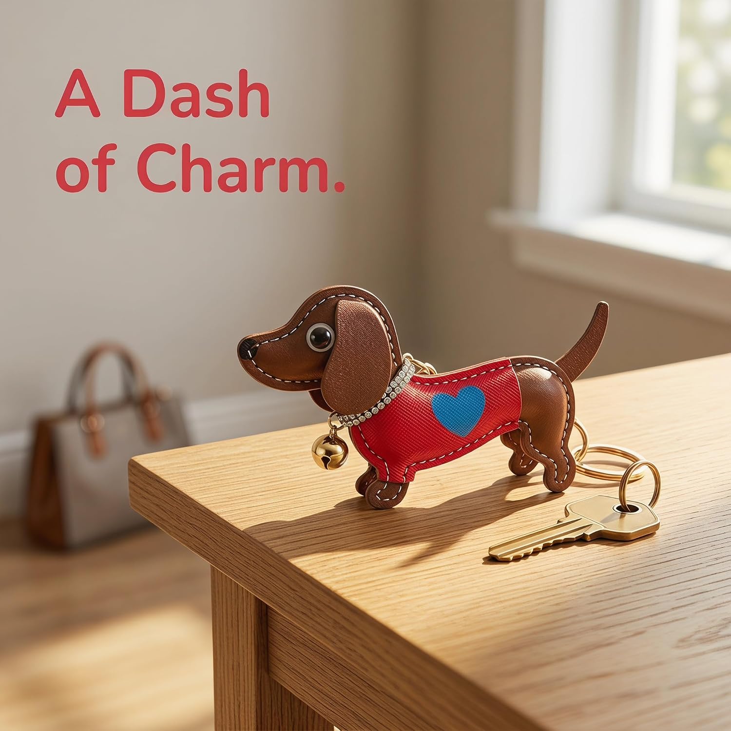 Dachshund Keychain, Cute Keychains for Women, Dog Key Chain Gift for Dog Lovers, Cute Bag Decor for Women