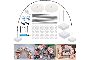 10Ft Wide & 9Ft Tall Adjustable Balloon Arch Kit Sturdy Balloon Arch...