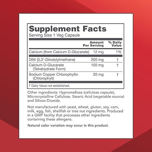 Miniatura 2 de PROTOCOL FOR LIFE BALANCE DIM 200 Plus CDG - 200 mg - Suplemento de calcio y DIM - para limpiar desintoxicación y metabolismo hormonal - Glucarato