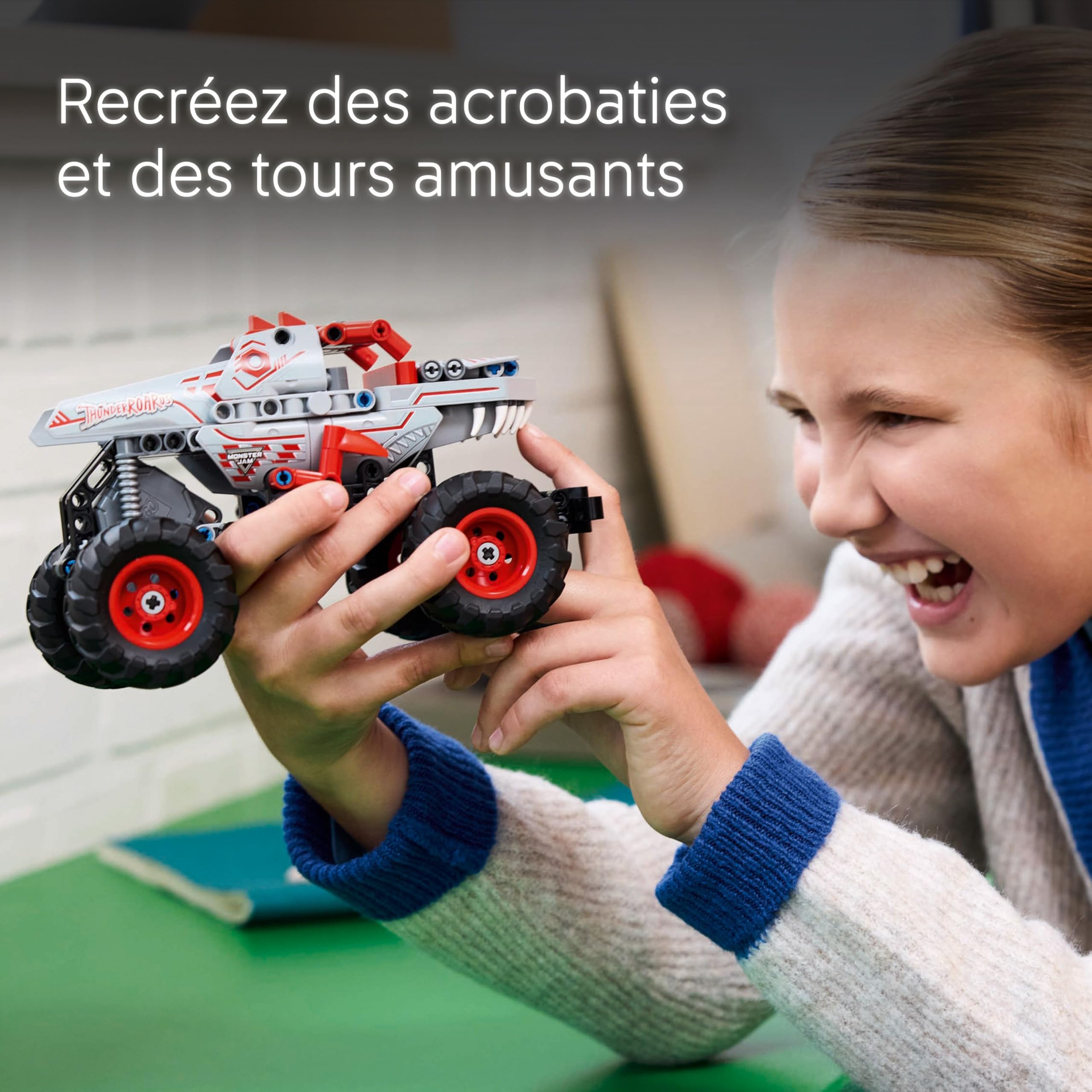 LEGO Technic Monster Jam ThunderROARus à rétrofriction - Maquette de Camion Dinosaure pour garçon et Fille dès 7 Ans - Jeu créatif et idée Cadeau pour Amateurs de Voitures et de mécanique 42200