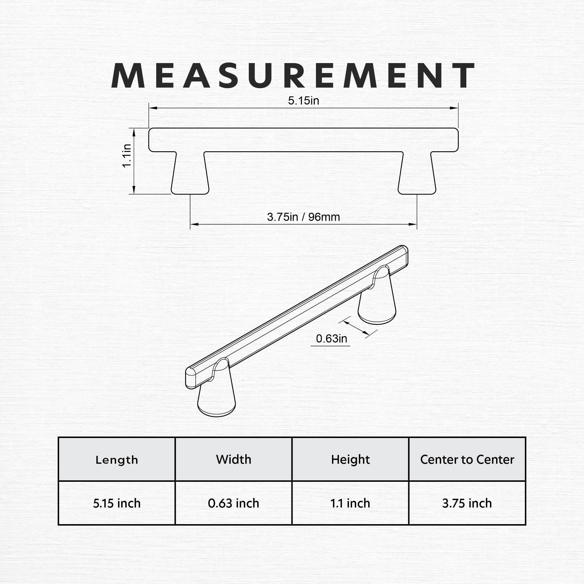 HESTIA HARDWARE Z19.10.S - Paquete de 10 tiradores delgados de níquel cepillado para gabinetes de cocina, tiradores de barra de 3 3/4 pulgadas entre agujeros de 96 mm