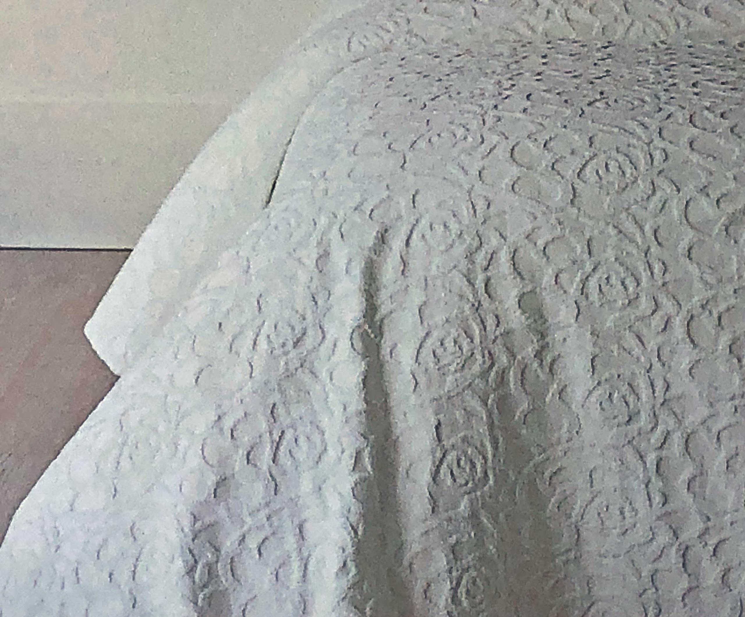 PiuBelle Portugal Solid White Matelasse 
