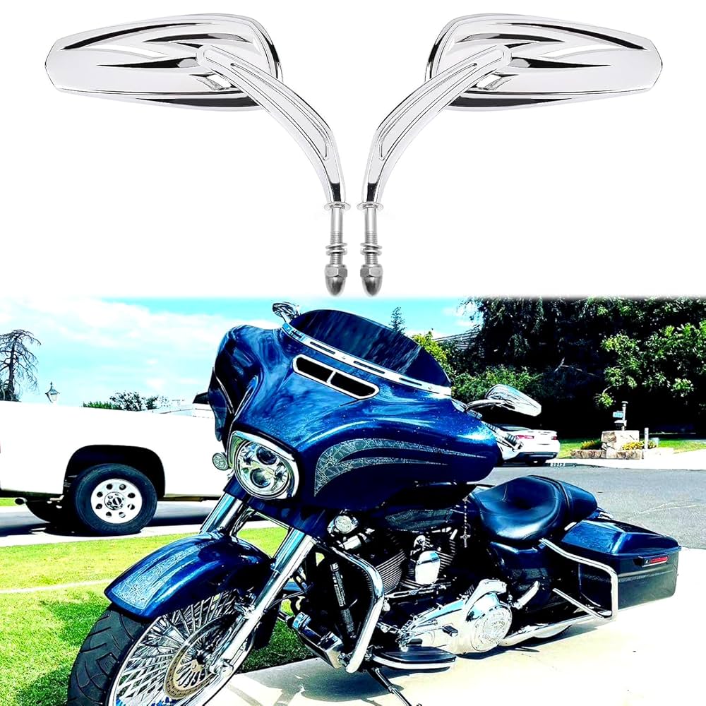 Amazon.com: Chrome Motorcycle Side Mirror for Road King