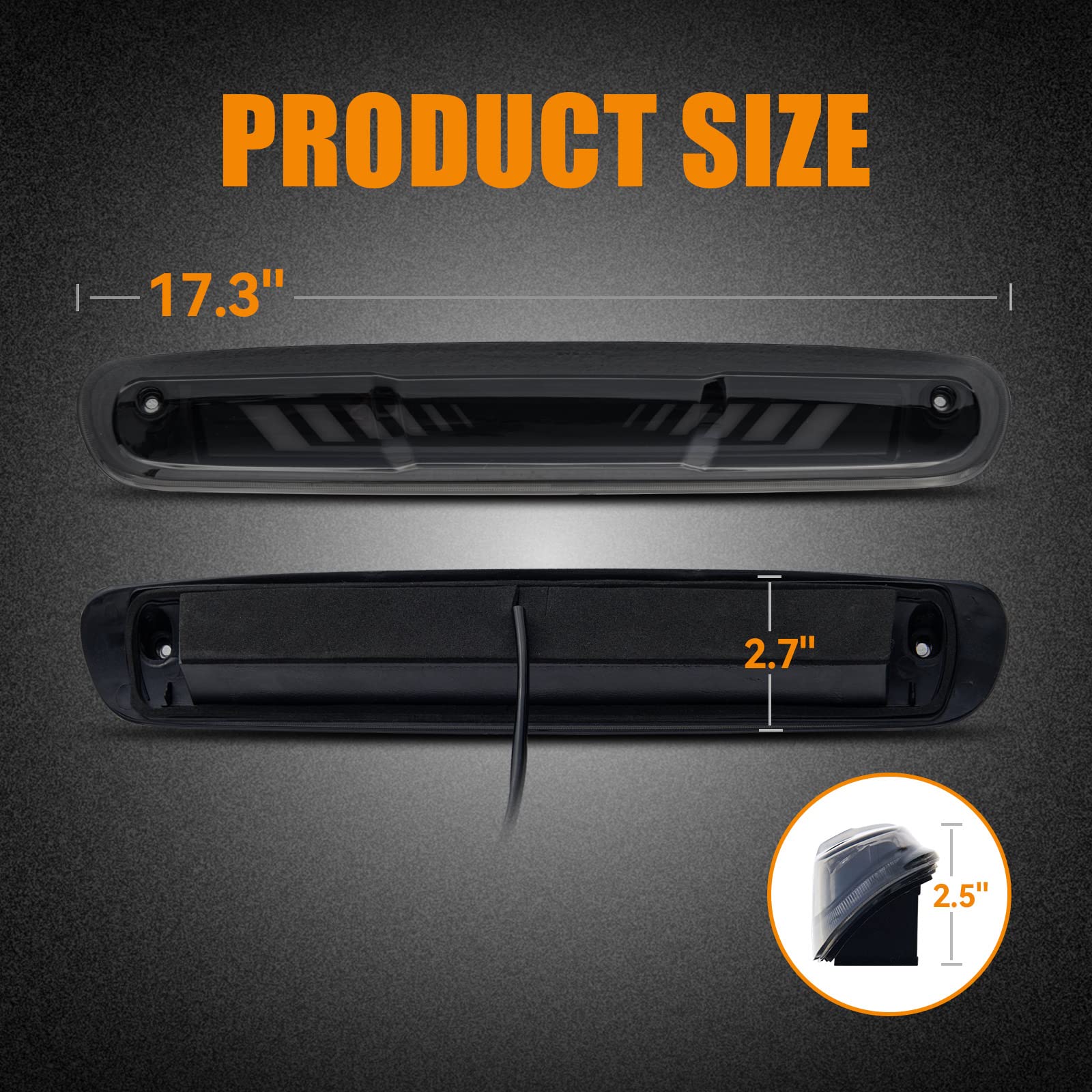 Cxdar Third 3rd Brake Light LED For 20072013 Chevy