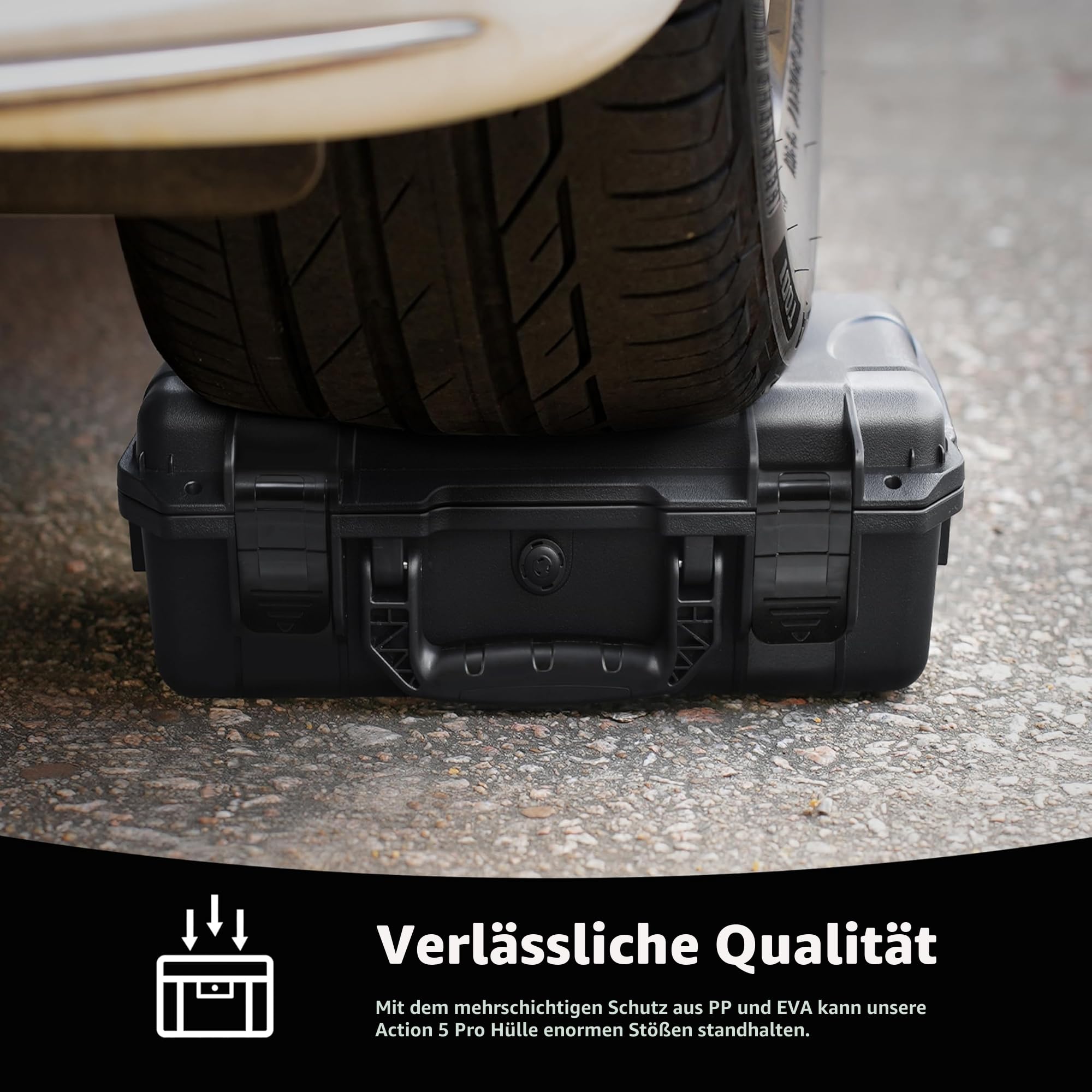 Tomat Action 6/5 Pro Koffer Hülle Wasserdicht Hart Doppellagig Tragetasche für DJI Osmo Action 6/5 Pro/4 Zubehör Hartschalen Reisetasche Tasche,Schutz, kompatibel mit MIC 2/multifunktionaler Ladegriff