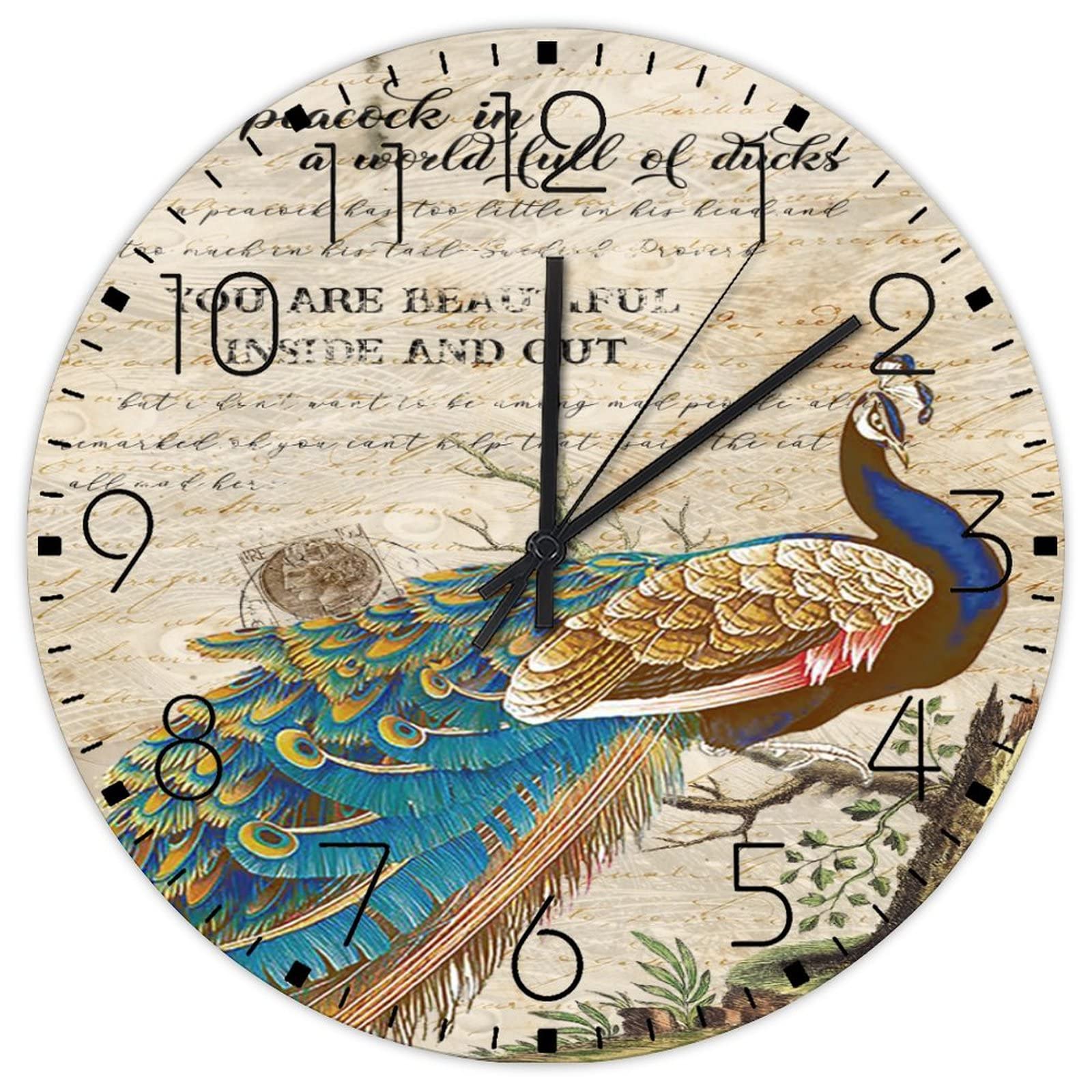 Horloge murale en bois silencieuse pour instaurer une ambiance rétro dans la salle à manger