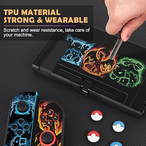 Miniatura 3 de DLseego Funda protectora para interruptor de monstruo de dibujos animados, carcasa de TPU suave a prueba de golpes, resistente a los arañazos, piel