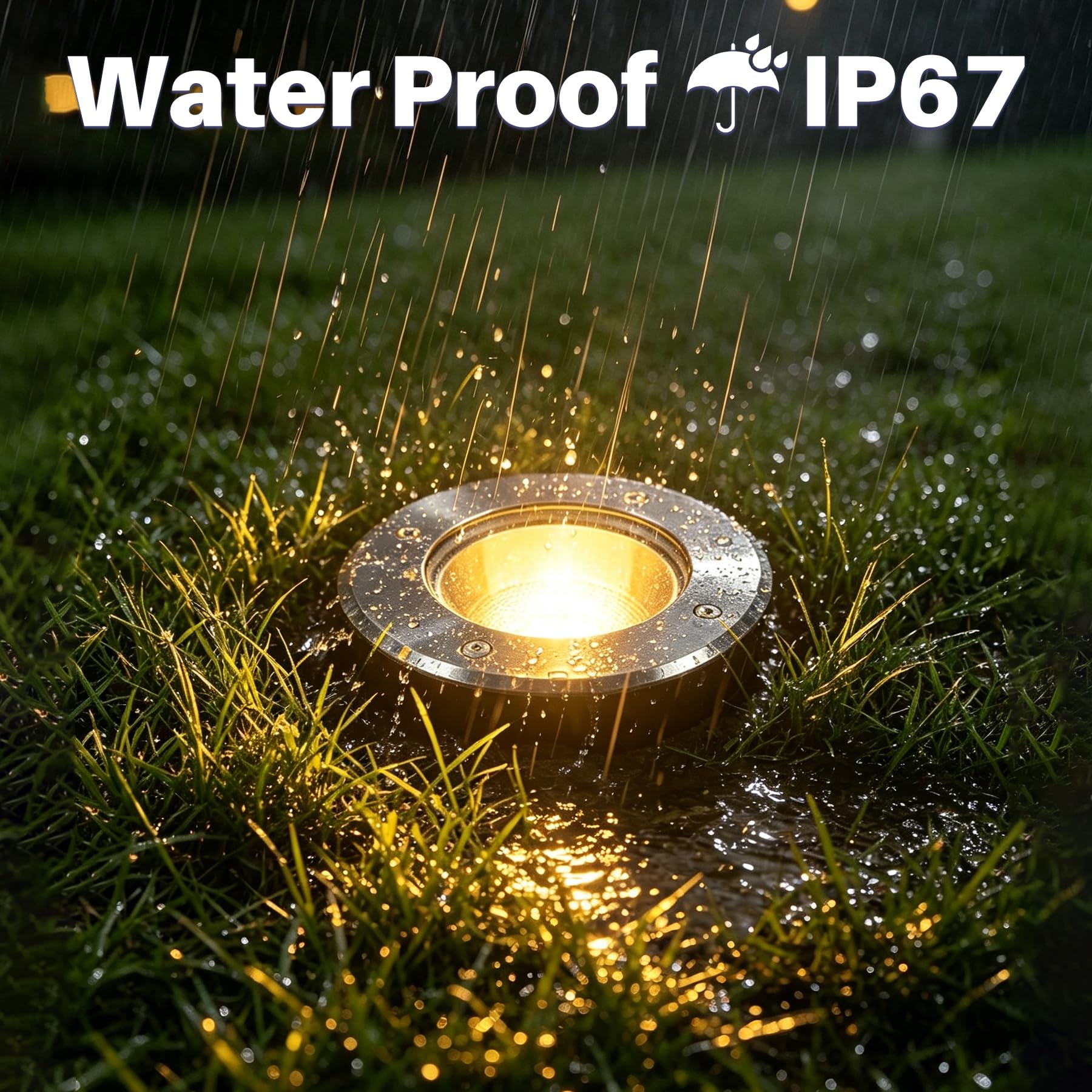 EBION 4 Pezzi Faretto Segnapasso Calpestabile Lampada Da Incasso a Terra Esterno Luce Spot Con Attacco GU10, IP67 Impermeabile,Alluminio+acciaio inossidabile(Lampadina Non Inclusa)