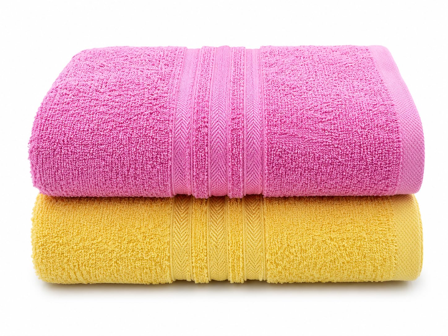 Premium 100% Cotton Bath Towel | Ultra Soft & Super Absorbent Towels | Quick Dry, Skin Friendly, Plush Terry Towels for Bathroom, Home, Gym & Hotel | Pink & Yellow-image-27