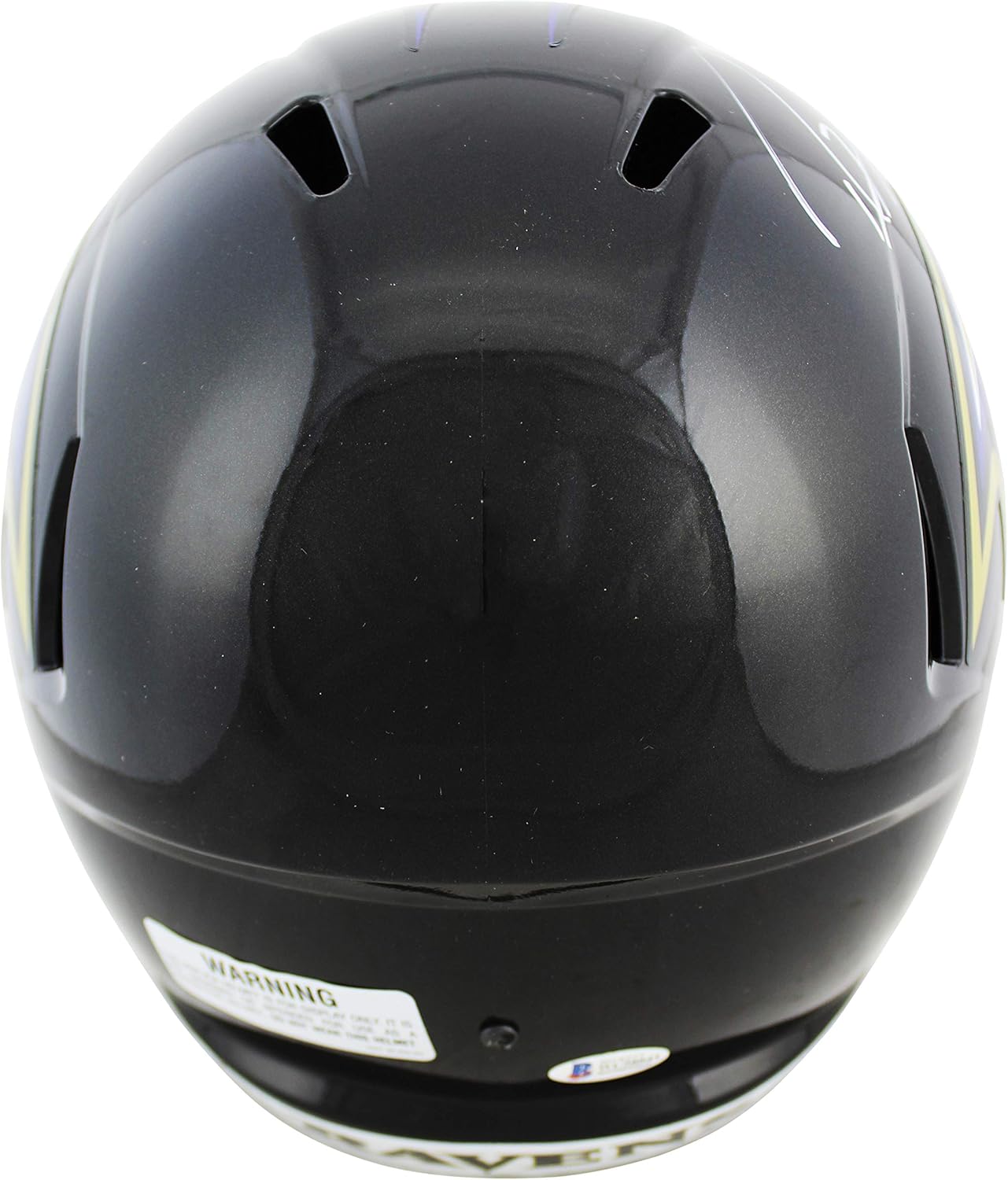 Ravens Ray Lewis Signed Full Size Speed Rep Helmet w/White Sig BAS Witnessed