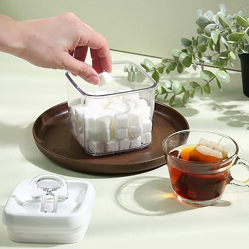 Miniatura 5 de Felli Flip Tite - Recipiente de almacenamiento con tapa rectangular de 4 pulgadas con anillo hermético abatible, recipiente de acrílico apilable