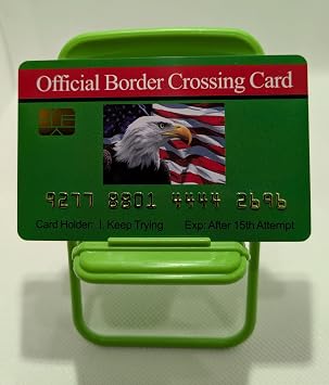 Funny Cards 8 PACK, Raised Numbers on Front. Serial Number on Back Side. Border Crossing Card