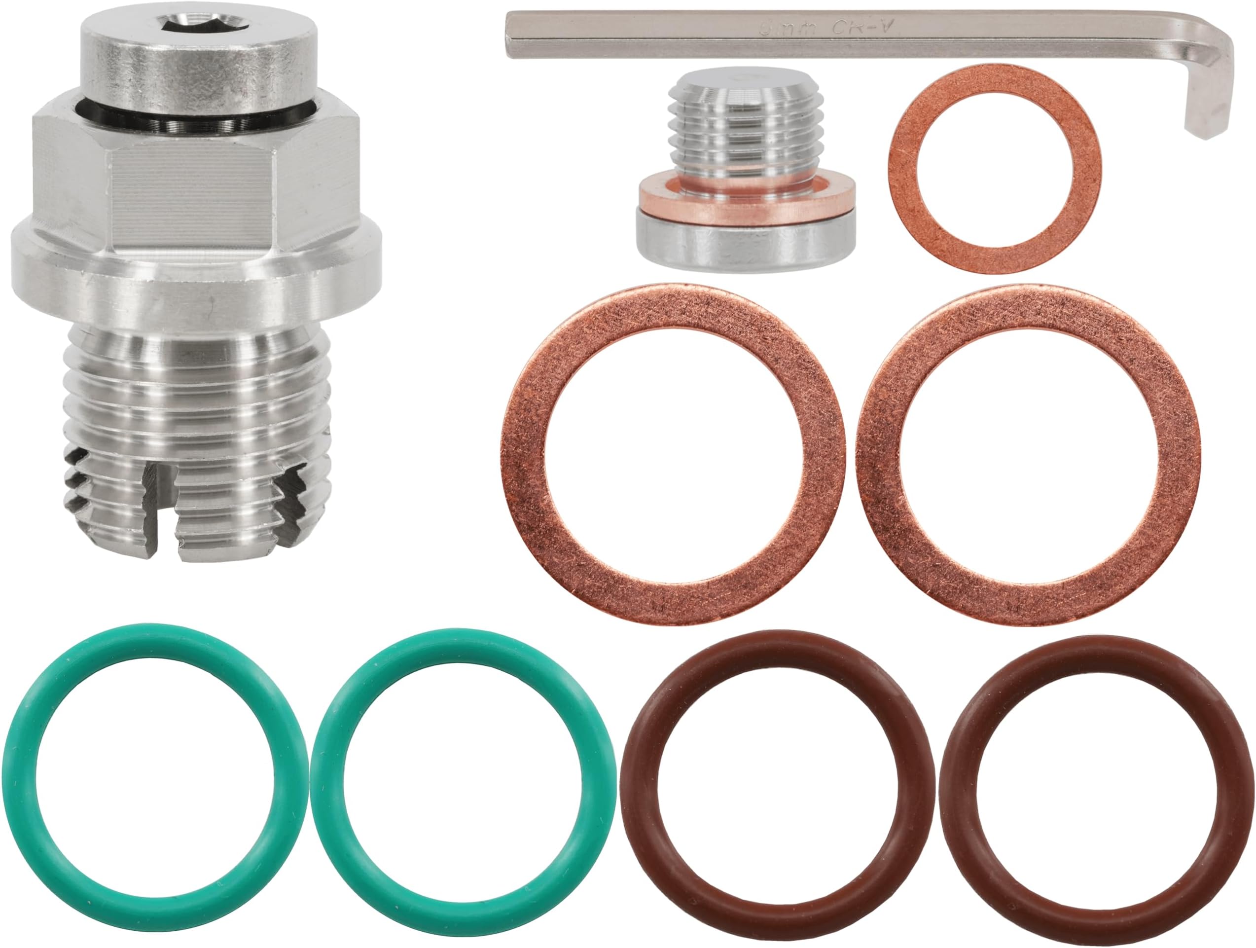Dsnaduo M16.1-1.5 x 15mm Oversize Oil Drain Plug, Stainless Steel Self Tapping Oil Pan Thread Repair Kit