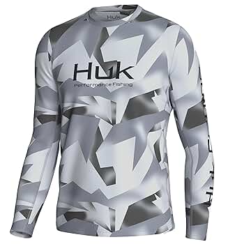 Huk Fishingフィッシングシャツ 総柄 カジキ M（L） 美品 Huk Fishingフィッシングシャツ 総柄 カジキ M（L） 美品 HUK