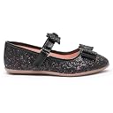 BOYZ N GALZ BALLERINAS Kids - Footwear For Girls Comfortable Casual & Function | PU - Material |Design - BG5101| Closure- Velcro | 3-3.5 Years Kids | Color- Black | Size- Uk 8, Euro- 26 gallery image