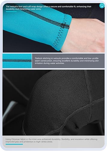 Miniatura 6 de Hevto Traje de neopreno para mujer de 30.079 in para mantener el calor en agua fría para surf, natación, buceo