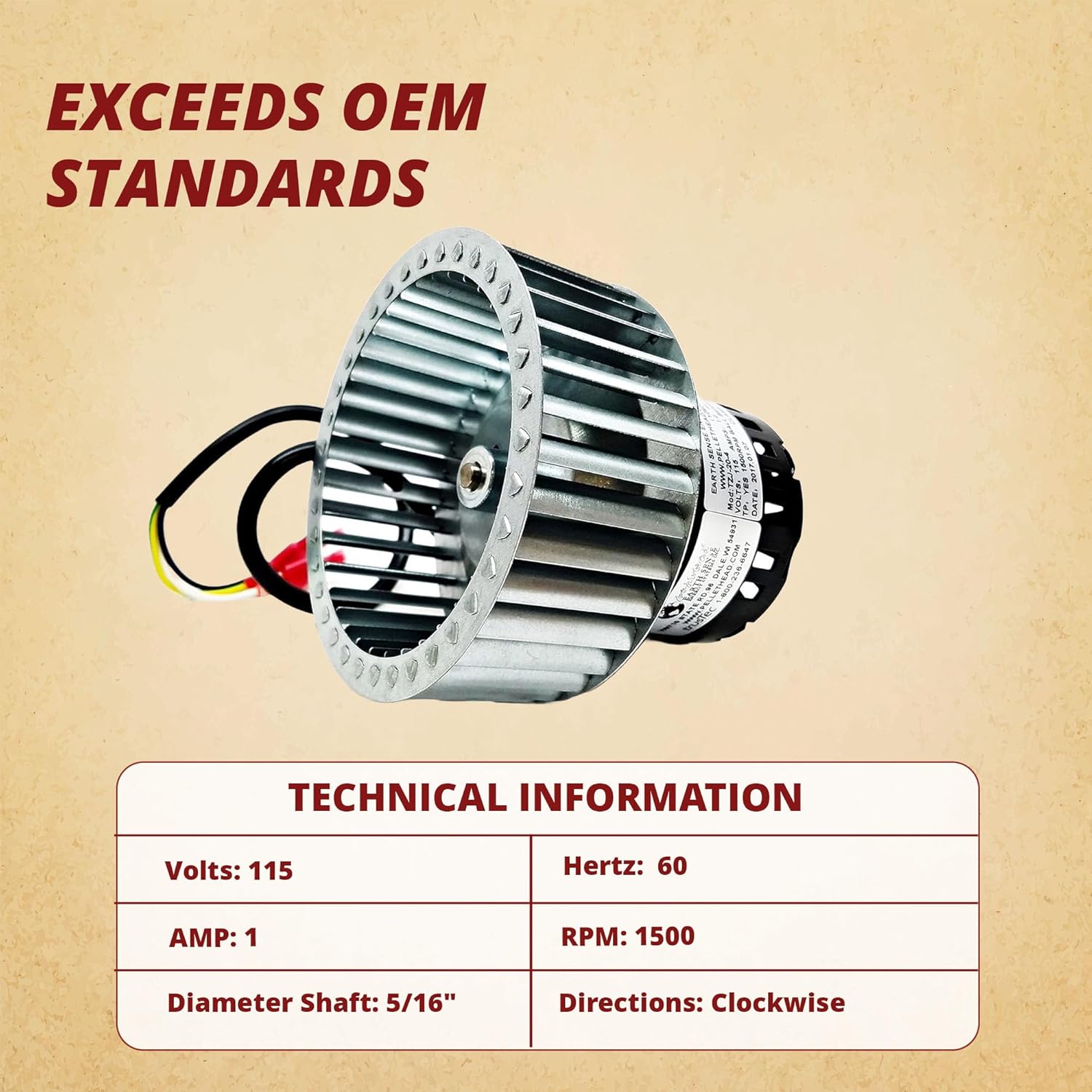 Harman 3-21-33647 Convection Fan Distribution Room Air Blower Fan Motor Only Fits P43, PC45, P61, P61A, P35i, P38, P68, Advance, 52I, 52I-TC, AB63, Allure 50 3-21-22647