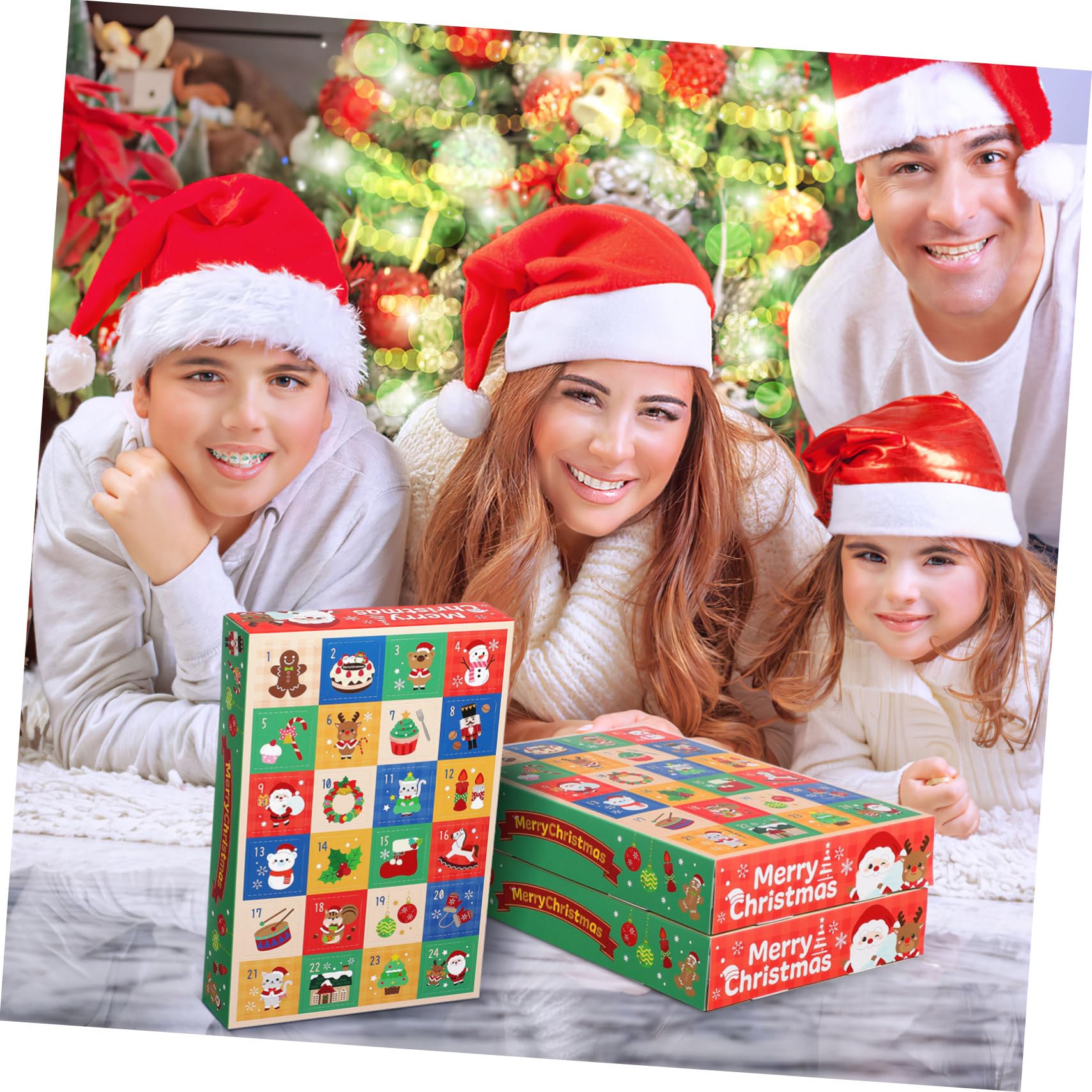 Ipetboom 10pezzi Scatole di Carta per Calendario Avvento Regalo per Conto alla Rovescia di Natale Scatole per Bomboniere e Dolcetti per Creare Attesa Quotidiana un Tocco Personale