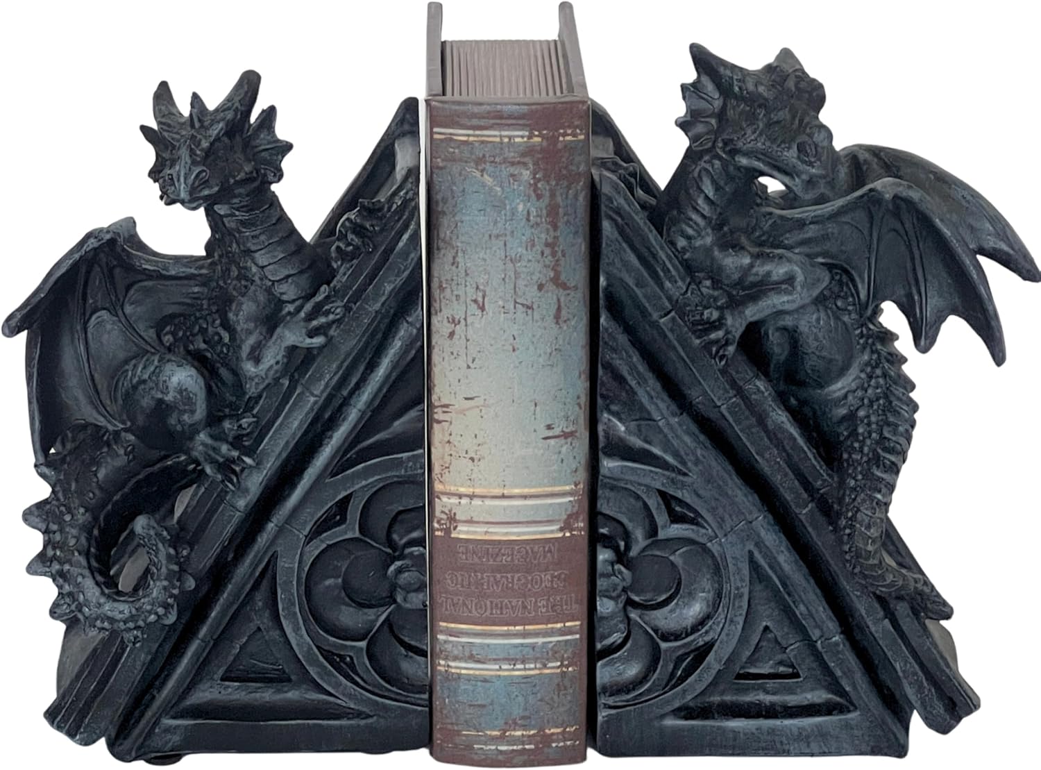 Bellaa Gothic Dragon Stone Finish Medieval Bookends