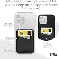 Vista 2 de SENA Billetera, accesorio de billetera Apple para Apple iPhone 12/13/14 Pro/Max/Max Pro, cartera de cuero para iPhone, cartera Apple iPhone 14/13/12