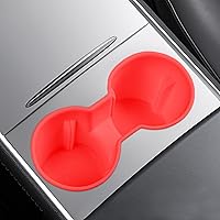 Vista 7 de frani Juego de portavasos (2 piezas) compatible con Tesla Model Y 2021-2026 y Juniper Refresh - Insertos de silicona premium para consola central