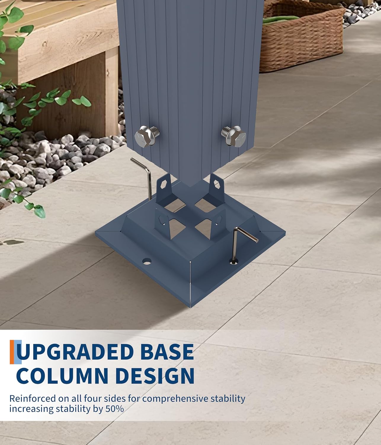 GarveeLife 10x10 ft Aluminum Pergola, Outdoor Metal Gazebo with Adjustable Canopy, Reinforced Frame Outdoor Shelter for Backyard, Patio, Garden and Deck - Blue with Curtains and Mosquito Netting