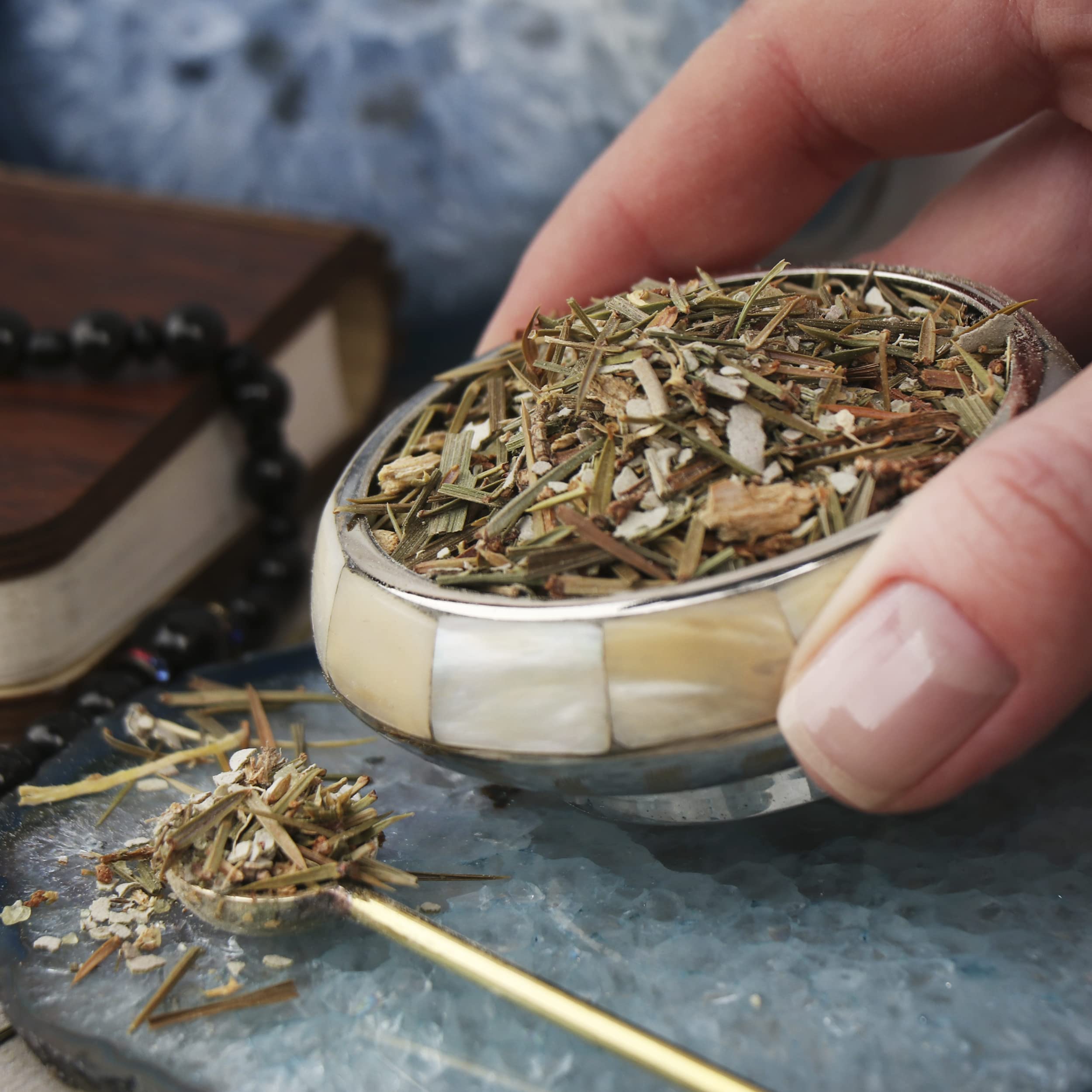 NKlaus 200 g incenso naturale per la pulizia della casa salvia bianca erba dolce speziato ayurvedico 1498