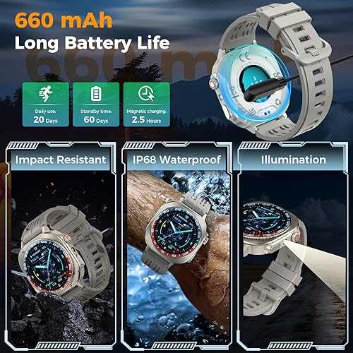 Miniatura 4 de Reloj inteligente para hombres y mujeres, rastreador de actividad con podómetromonitor de sueño