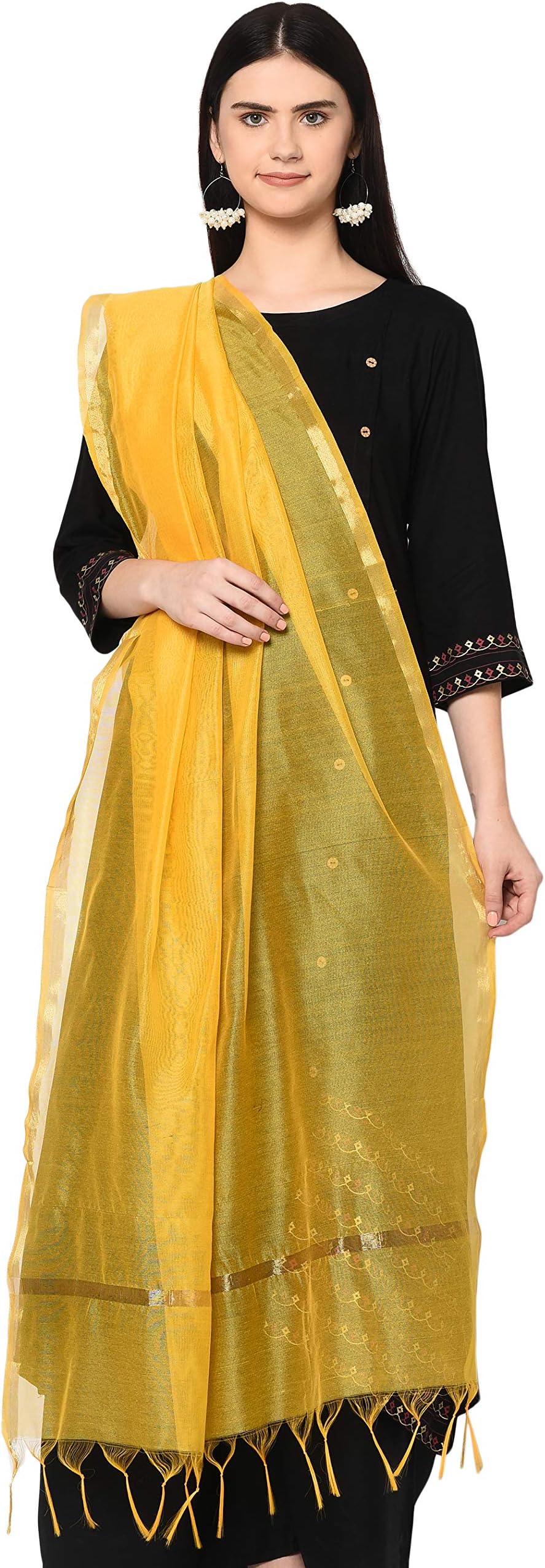 Banarasi Poly Silk Plain Women's Dupatta