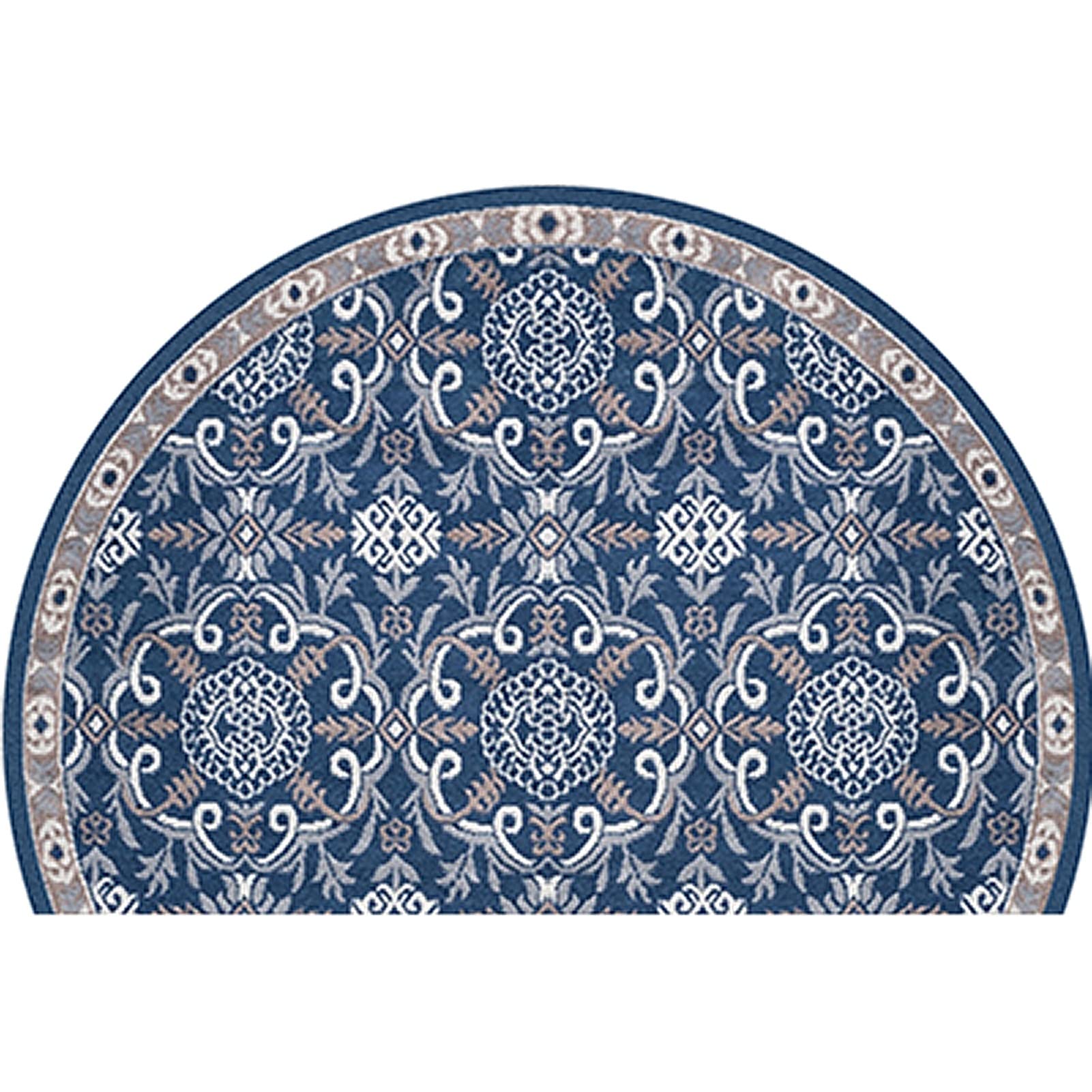 Tapis d'entrée rétro en demi-cercle style européen haut de gamme