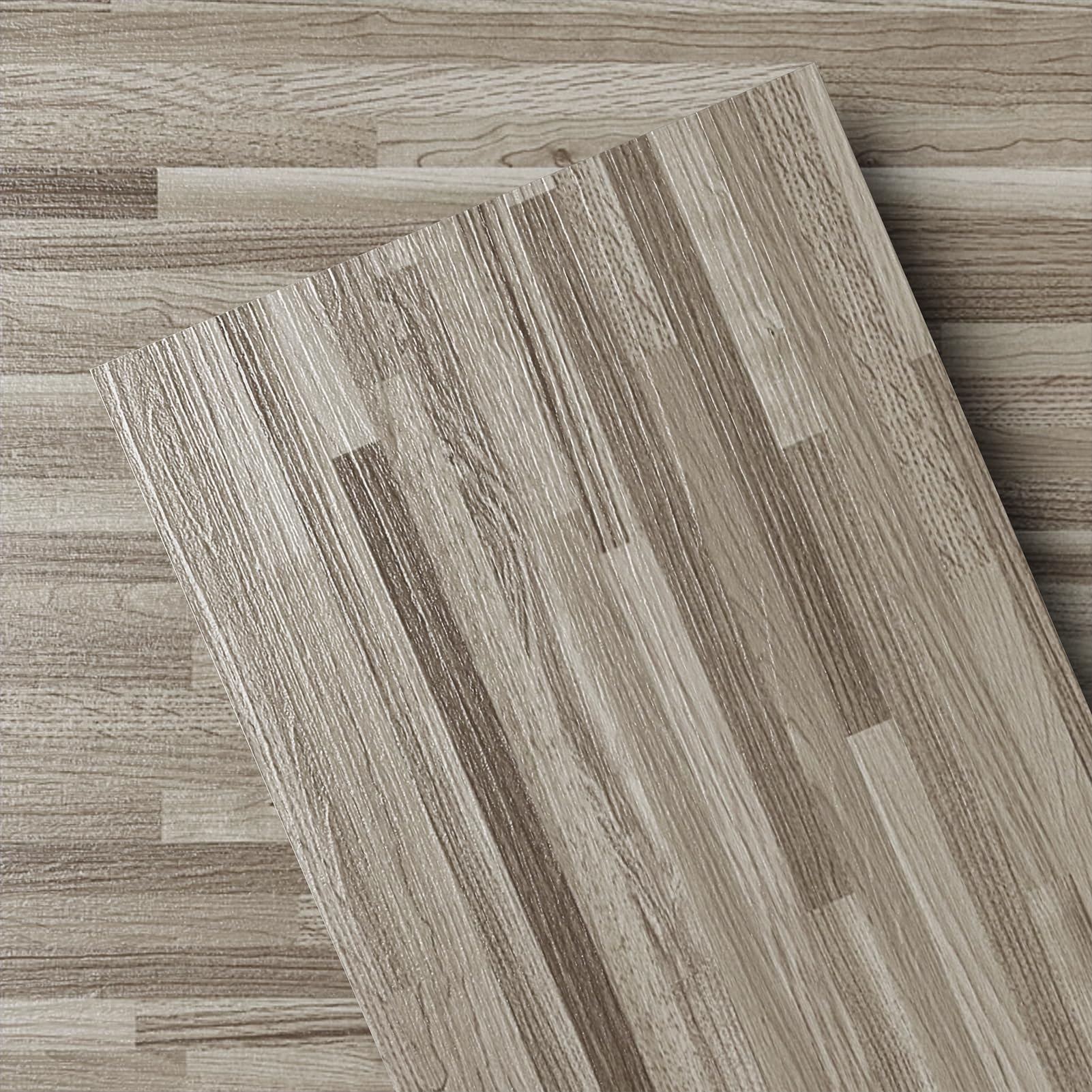 Photo 1 of GreenFullHouse Floor Tiles Peel and Stick Waterproof,36-Pack 54 Sq.Ft Vinyl Flooring Planks, Dusty Grey, Rigid Surface Hard Core Easy DIY Self-Adhesive Flooring