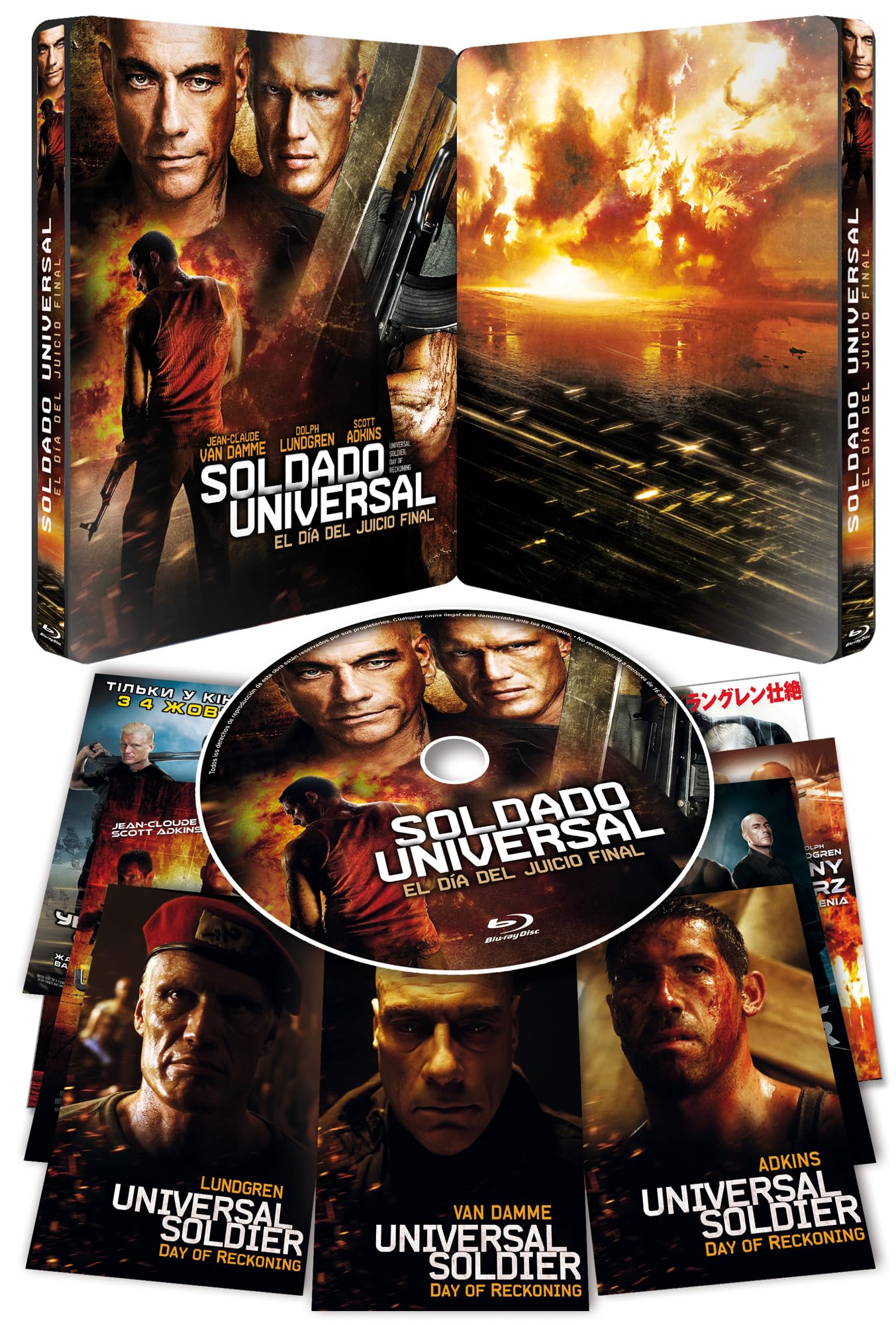 Soldado Universal: El Día del Juicio Final película Blu-ray Steelbook con 8 postales