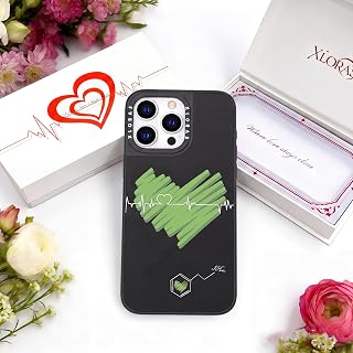 Black&Green Heartbeat Compatible for iPhone 16 Pro Max Case