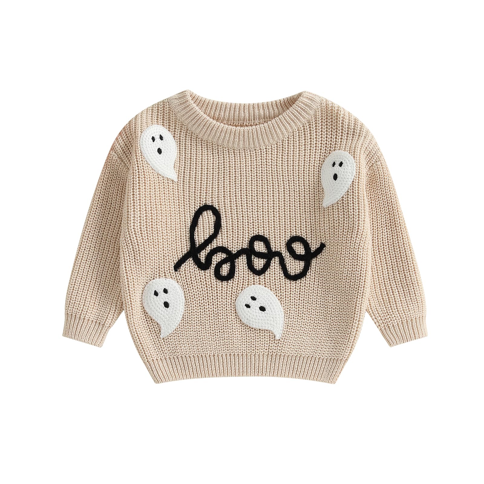 LSFYSZD Toddler Baby Girls Boys Halloween Pumpkin Sweaters Long Sleeve Crew Neck Winter Warm Knitwear Pullover Jumpers Top — view 42