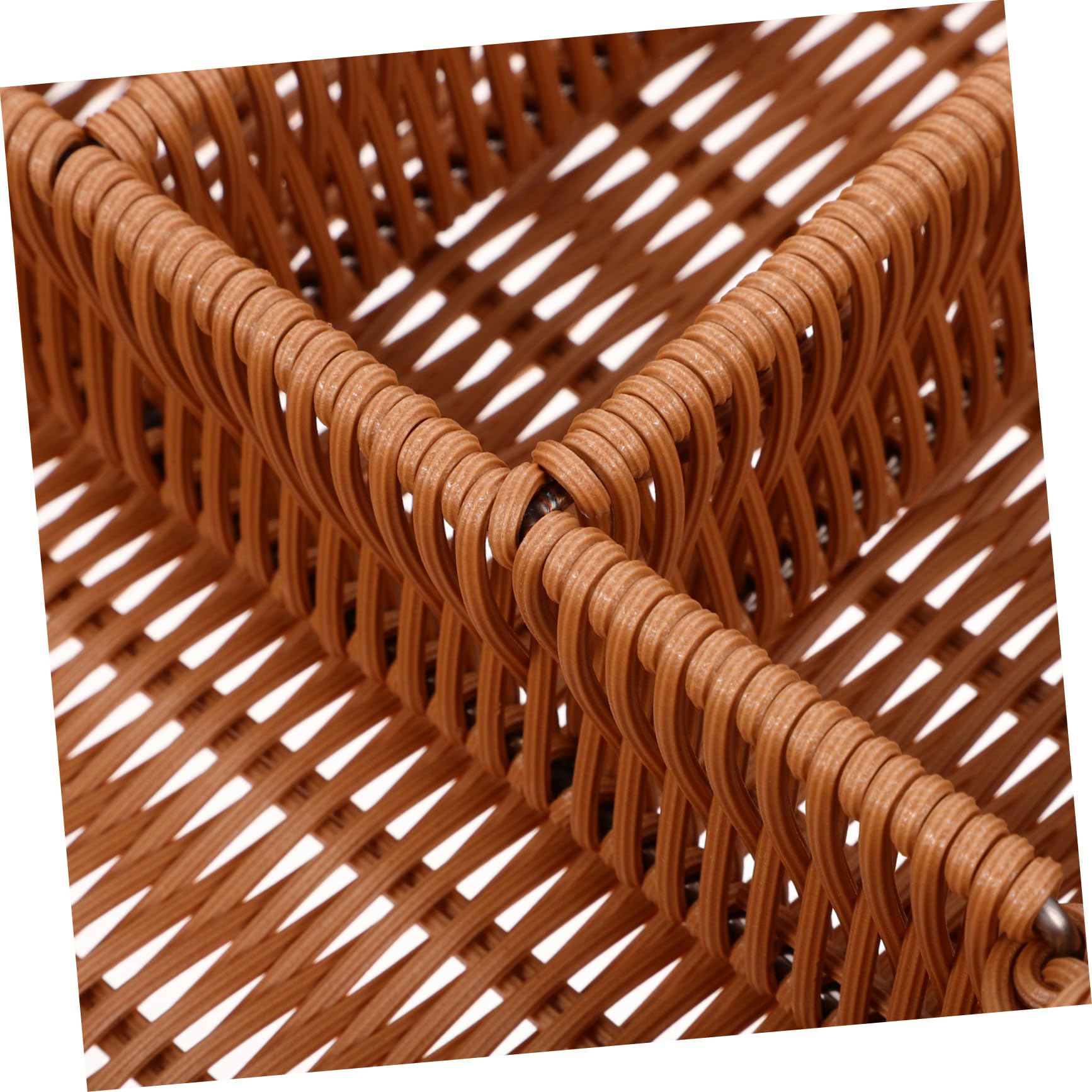 Cesta de Cubiertos Cesta de Almacenamiento de Tenedores Cubiertos de Mimbre Cuchillería utensilio para cajón