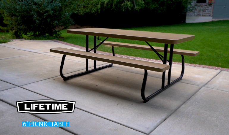 Get Lifetime 6' Folding Picnic Table Gif