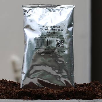 PREMIER SEEDS DIRECT - Runner Bean - Scarlet Emperor - 70 GRAM ~ Approx 70 Finest Seeds