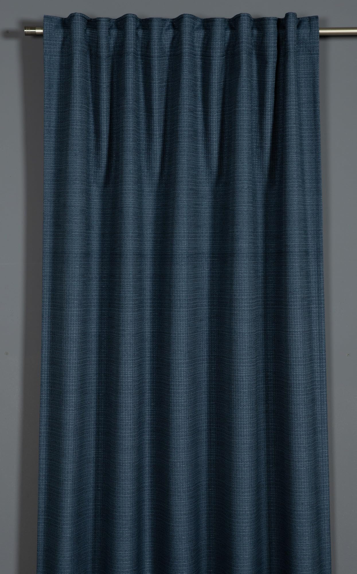 Sehlbach Fertiggardine mit Gardinenband, Blackout Struktur, blau, 140 x 245 cm
