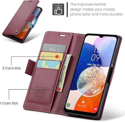 Miniatura 2 de QLTYPRI Funda tipo cartera para Samsung Galaxy A13 5GA04S, funda magnética de piel sintética de alta calidad con bloqueo RFID, ranuras para tarjetas
