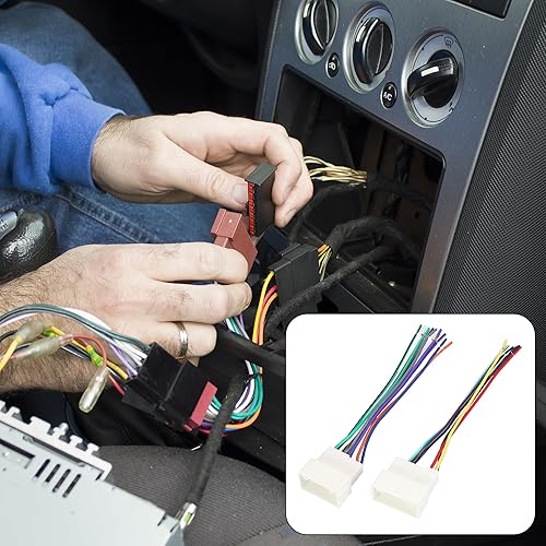 Miniatura 2 de X AUTOHAUX 70-7304 Reproductor de CD estéreo para coche Juego de arnés de cableado Adaptador de radio de cable para Hyundai Elantra 2011-2018