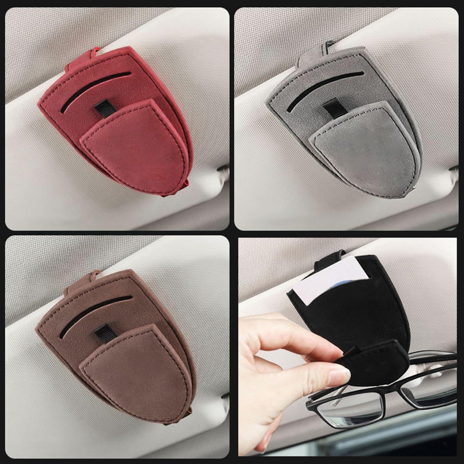 WILSEM Clip De Rangement De Lunettes De Style De Voiture pour Suzuki pour Alto Porte-Lunettes De Pare-Soleil De Voiture Étui Lunettes (Color : B)