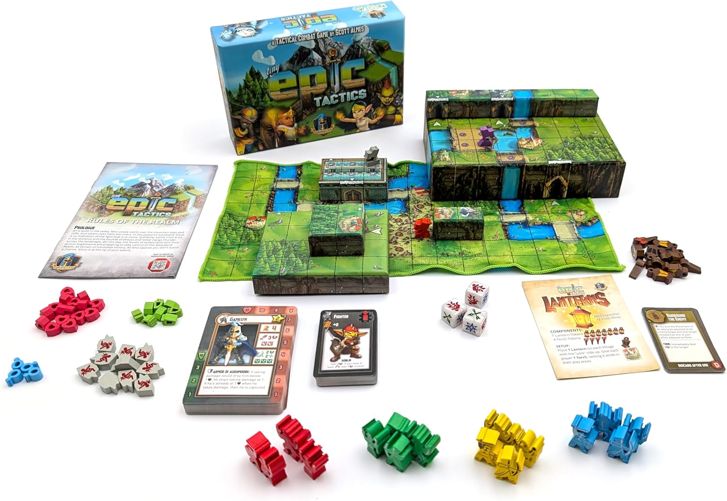 Tiny Epic Tactics Deluxe – Strategic Battle Royal Combat Board Game, 1-4 Players, Ages 14+, Modular 3D Terrain & Exclusive Content