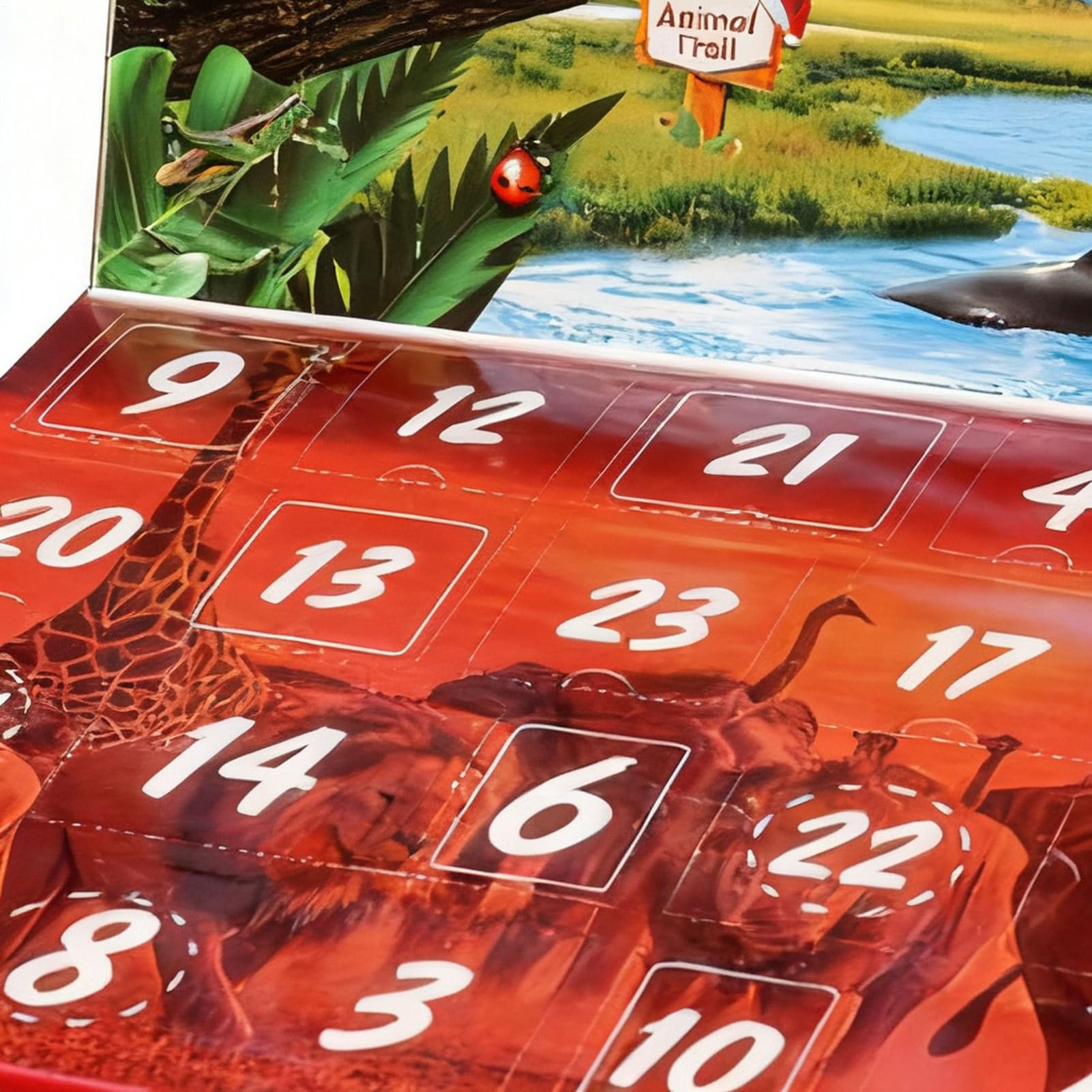 Calendario De Adviento Con Figuras De Animales Decoración 3D De Exploración | Calendario De Cuenta Atrás Con Figuras De Animales Para Escritorio Estantería Niños Jóvenes