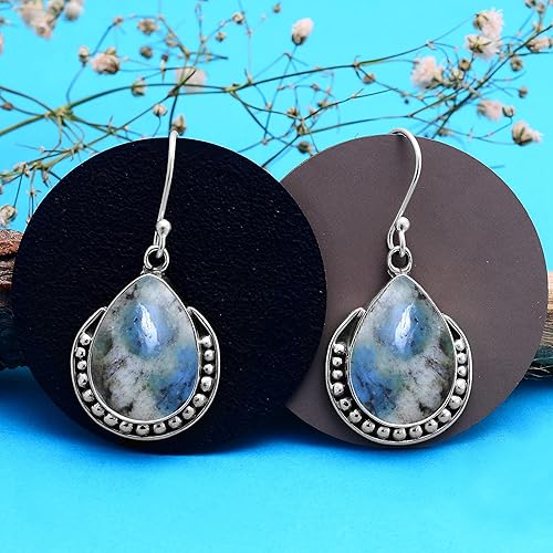 Miniatura 5 de Veracity Jewelry Sterling Silver Gemstone Earrings For Women & Girls - Gift For Her Birthday Anniversary Wife Mom Girlfriend Sister - Dangle