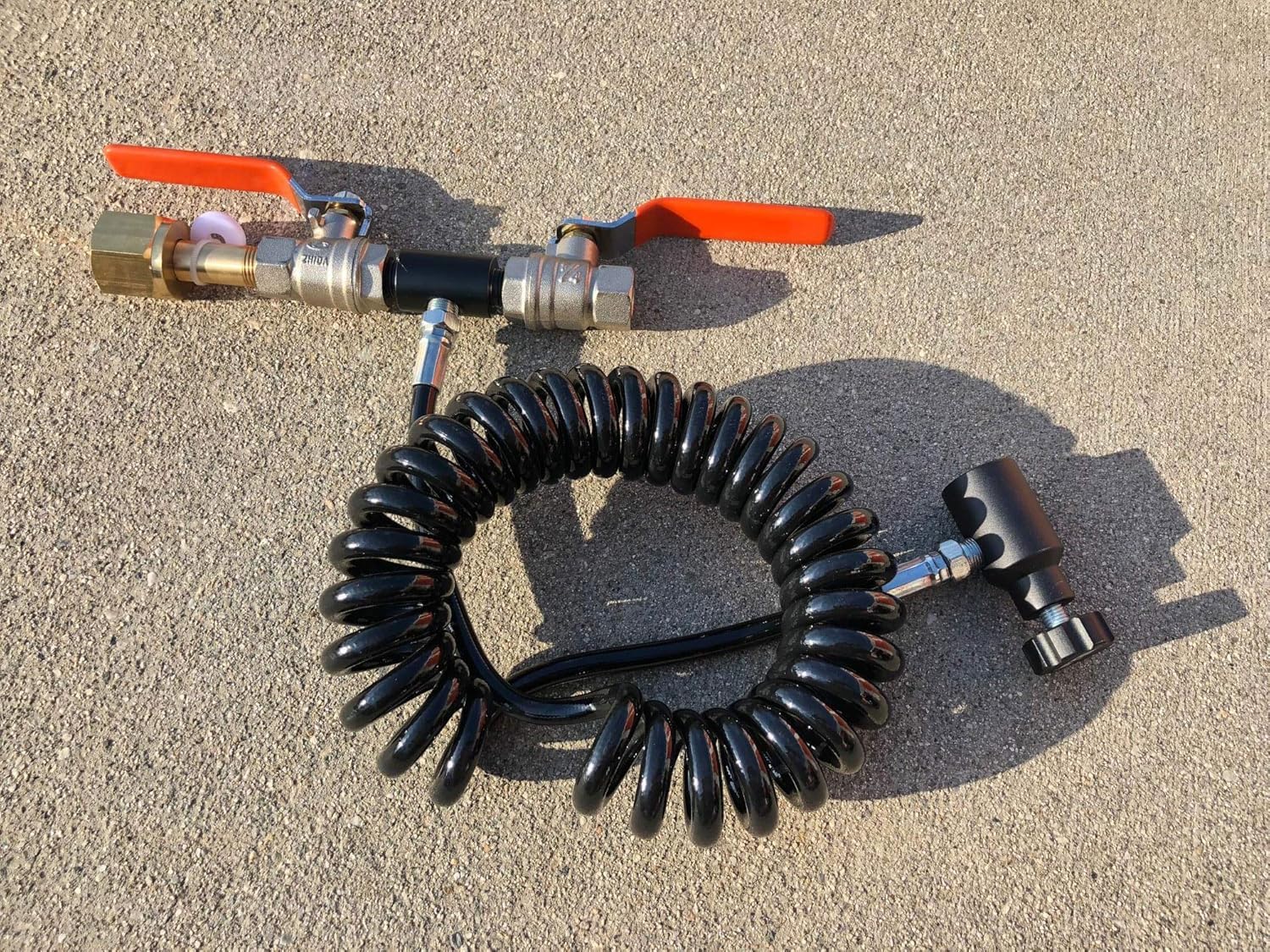 Dual Valve Paintball CO2 Refill Station with 40" Stainless Steel Hose + A01L Digital Scale - Heavy Duty CO2 Fill Kit