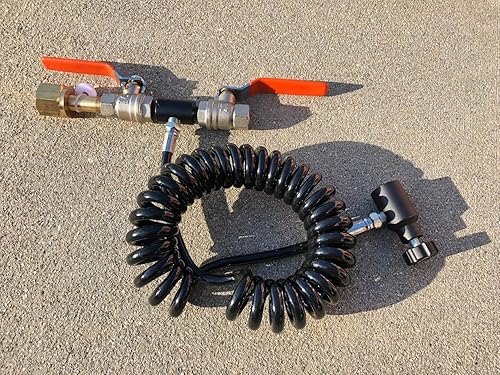 Miniatura 8 de WaveToGo - Estación de llenado de CO2 de doble válvula para paintball (40 pulgadas, manguera + escala digital A01L)